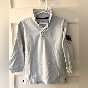 Jacadi 4T Baby Blue Polo with Patch on sleeve